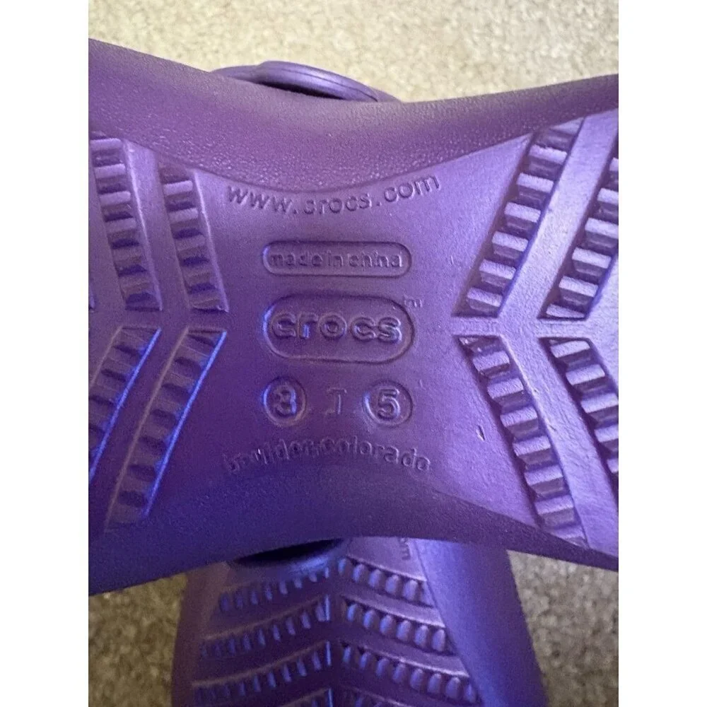 Crocs girls size 3 mary janes Purple New